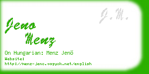 jeno menz business card